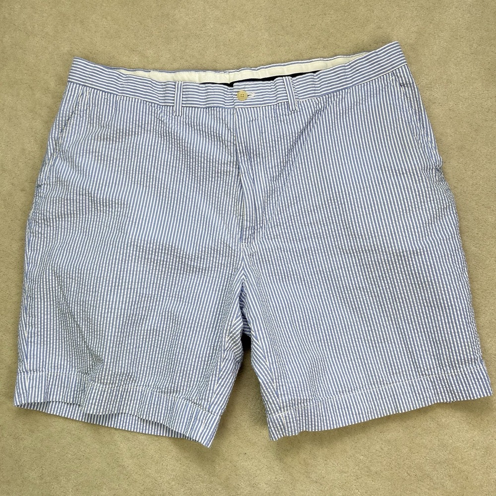 Vintage 90s Polo Ralph Lauren Golf Seersucker Shorts Mens 40 Chino